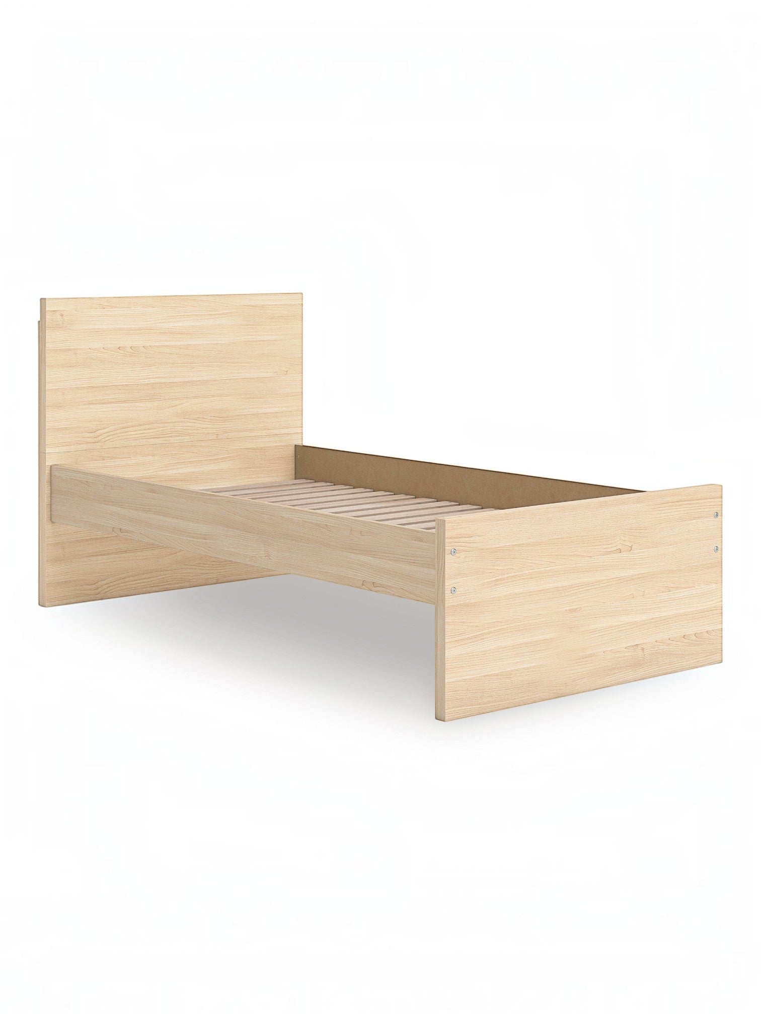 TOCO Meubles Lit simple Hazel en bois clair, design plateforme minimaliste, idéal chambre moderne.