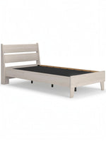 TOCO Meubles Lit Simple Solene en bois clair, design contemporain, idéal pour petites chambres.