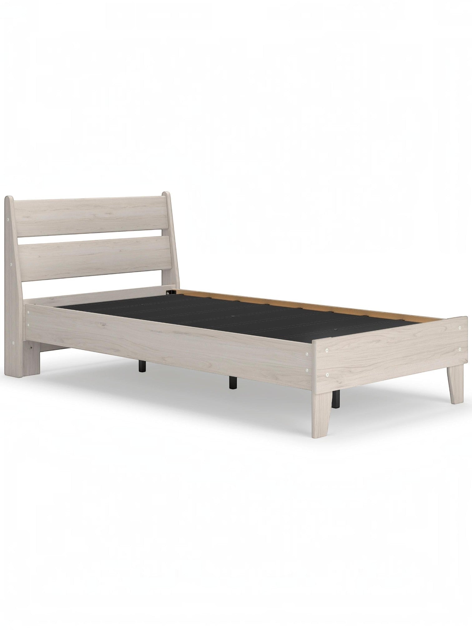 TOCO Meubles Lit Simple Solene en bois clair, design contemporain, idéal pour petites chambres.