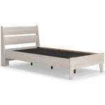 TOCO Meubles Lit Simple Solene en bois clair, design contemporain, idéal pour petites chambres.