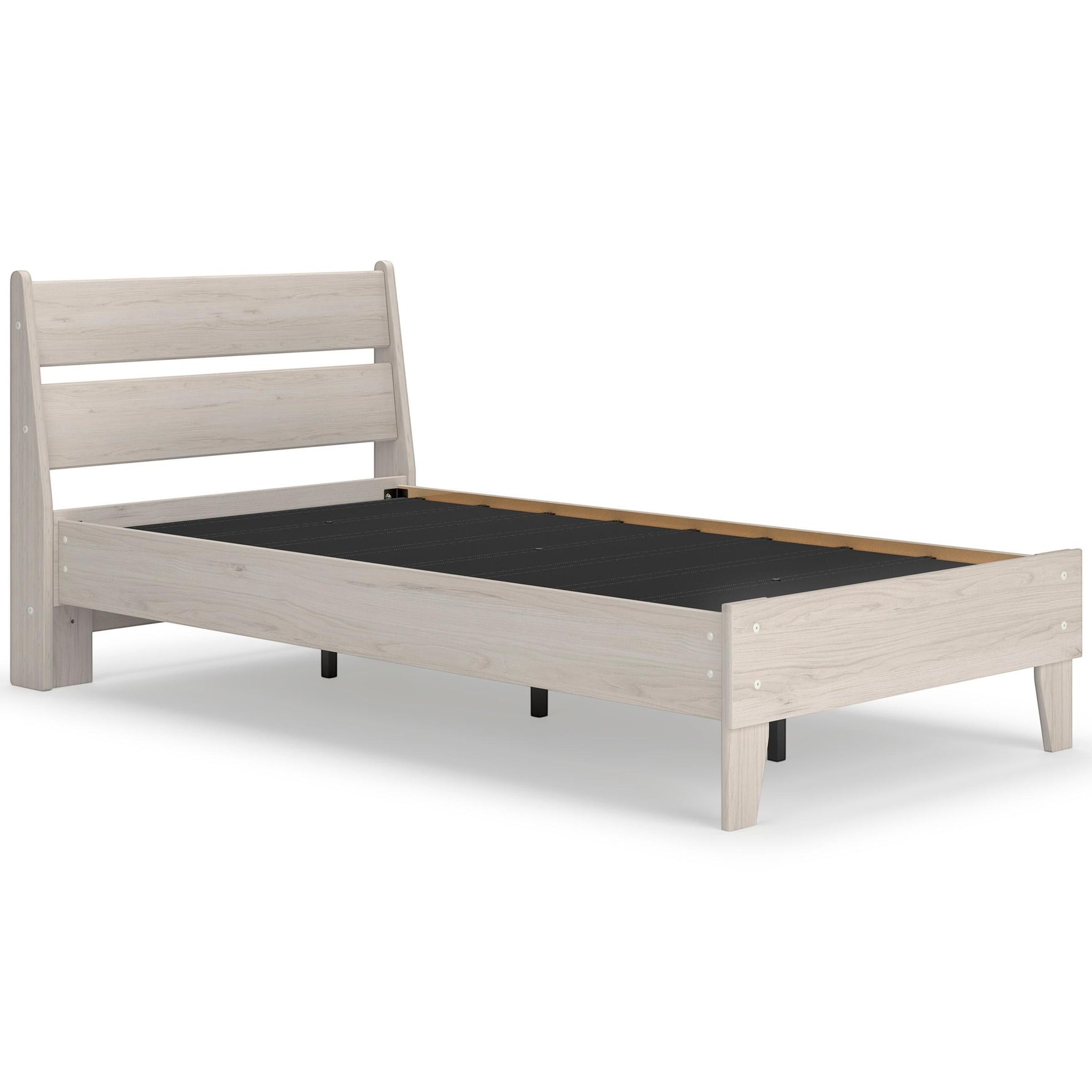 TOCO Meubles Lit Simple Solene en bois clair, design contemporain, idéal pour petites chambres.