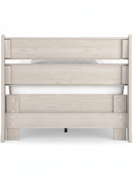 Lit TOCO Meubles Solene en bois clair avec un design contemporain et épuré, parfait pour les petits espaces.