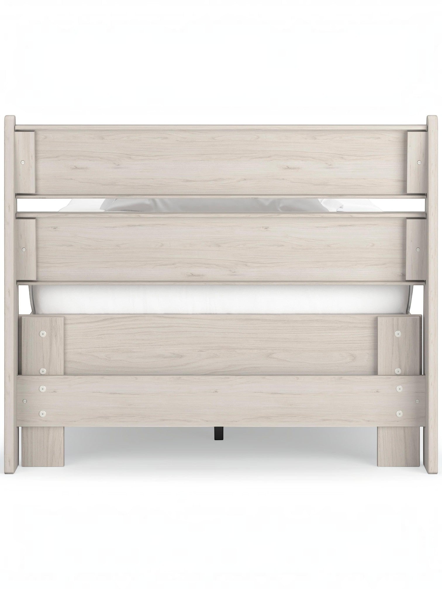 Lit TOCO Meubles Solene en bois clair avec un design contemporain et épuré, parfait pour les petits espaces.