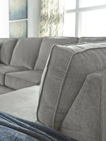 TOCO Meubles Sofa-lit sectionnel Marcel gris en tissu, coussins moelleux, design moderne et confortable.