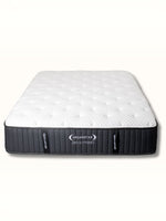Matelas Ariya Hybrid TOCO Meubles avec surface matelassée blanche et côtés gris foncé, technologie hybride confortable