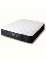 Matelas Ariya Hybrid TOCO Meubles avec surface matelassée blanche et côtés gris foncé, technologie hybride