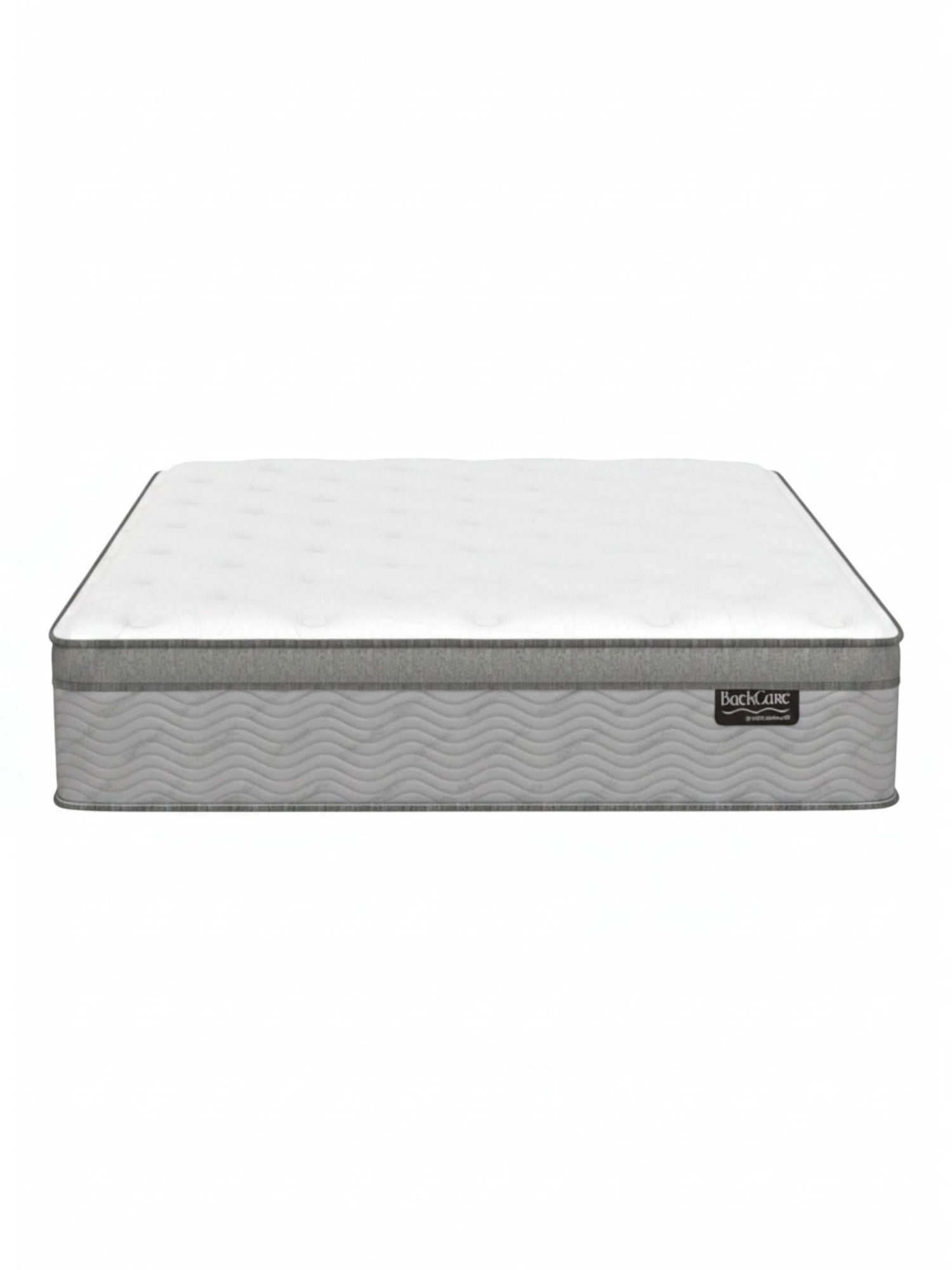 Matelas TOCO Meubles Back Care Quartet très grand avec ressorts ensachés, mousse AirFeel et finition grise texturée.
