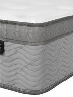 Gros plan sur le matelas TOCO Meubles Back Care Quartet avec finition grise texturée et coutures ondulées
