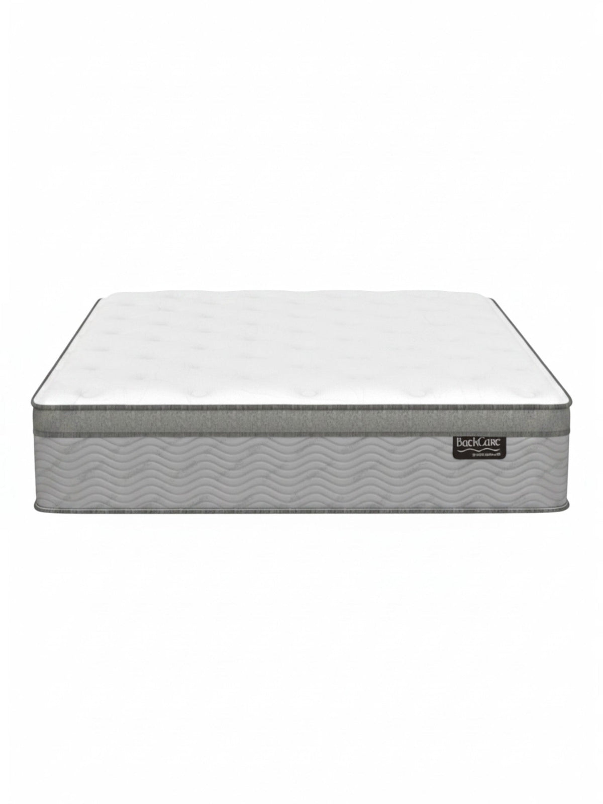 Matelas TOCO Meubles Back Care Quartet très grand avec ressorts ensachés, mousse AirFeel et finition grise texturée.