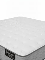 Matelas ferme TOCO Meubles BackCare Duo avec ressorts ensachés et surface capitonnée blanche rafraîchissante