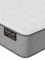 Matelas ferme TOCO Meubles BackCare Duo avec ressorts ensachés, mousse AirFeel et coutil blanc capitonné.