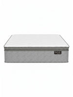 Matelas haut de gamme TOCO Meubles BackCare Quintet avec ressorts ensachés, mousse mémoire et finition grise élégante.