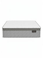 Matelas haut de gamme TOCO Meubles BackCare Quintet avec ressorts ensachés, mousse mémoire et finition grise élégante.