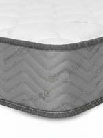Matelas TOCO Meubles BackCare Solo ferme avec bordure grise texturée et surface blanche matelassée