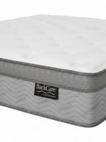 Matelas TOCO Meubles BackCare Trio blanc et gris avec dessus coussinet et ressorts ensachés