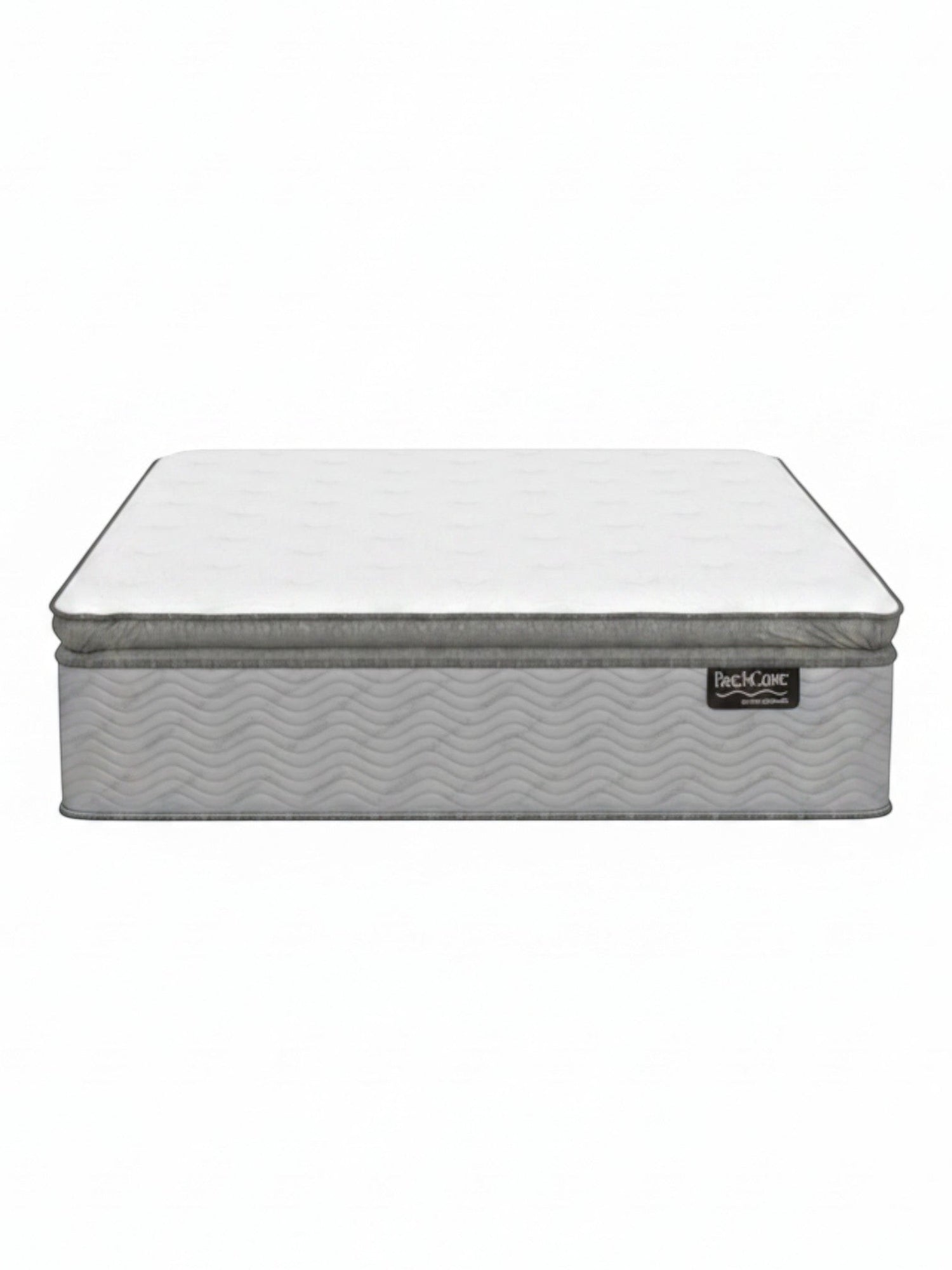 Matelas double TOCO Meubles BackCare Quintet avec ressorts ensachés, mousse mémoire et finition grise élégante.