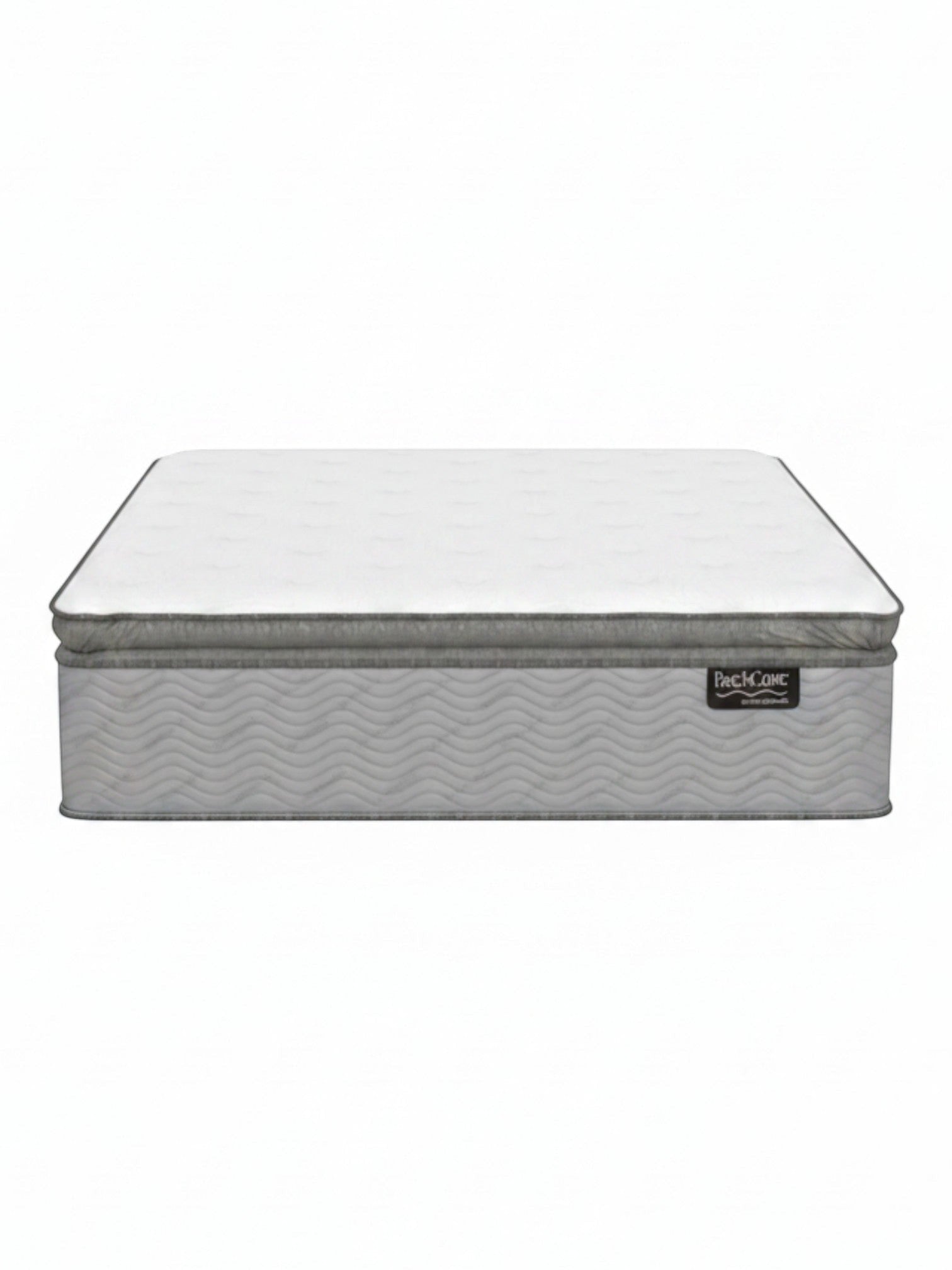 Matelas double TOCO Meubles BackCare Quintet avec ressorts ensachés, mousse mémoire et finition grise élégante.