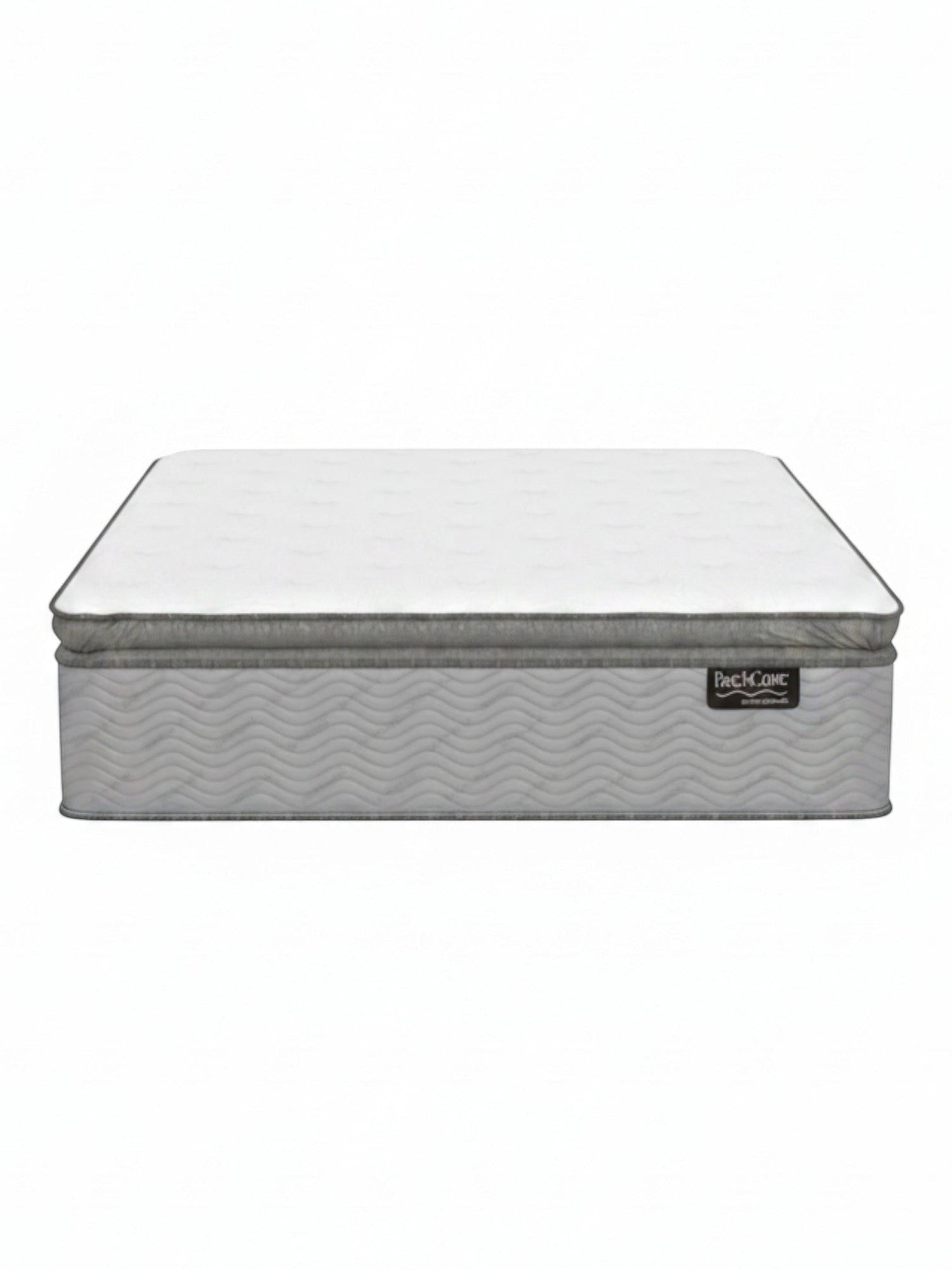 Matelas double TOCO Meubles BackCare Quintet avec ressorts ensachés, mousse mémoire et finition grise élégante.