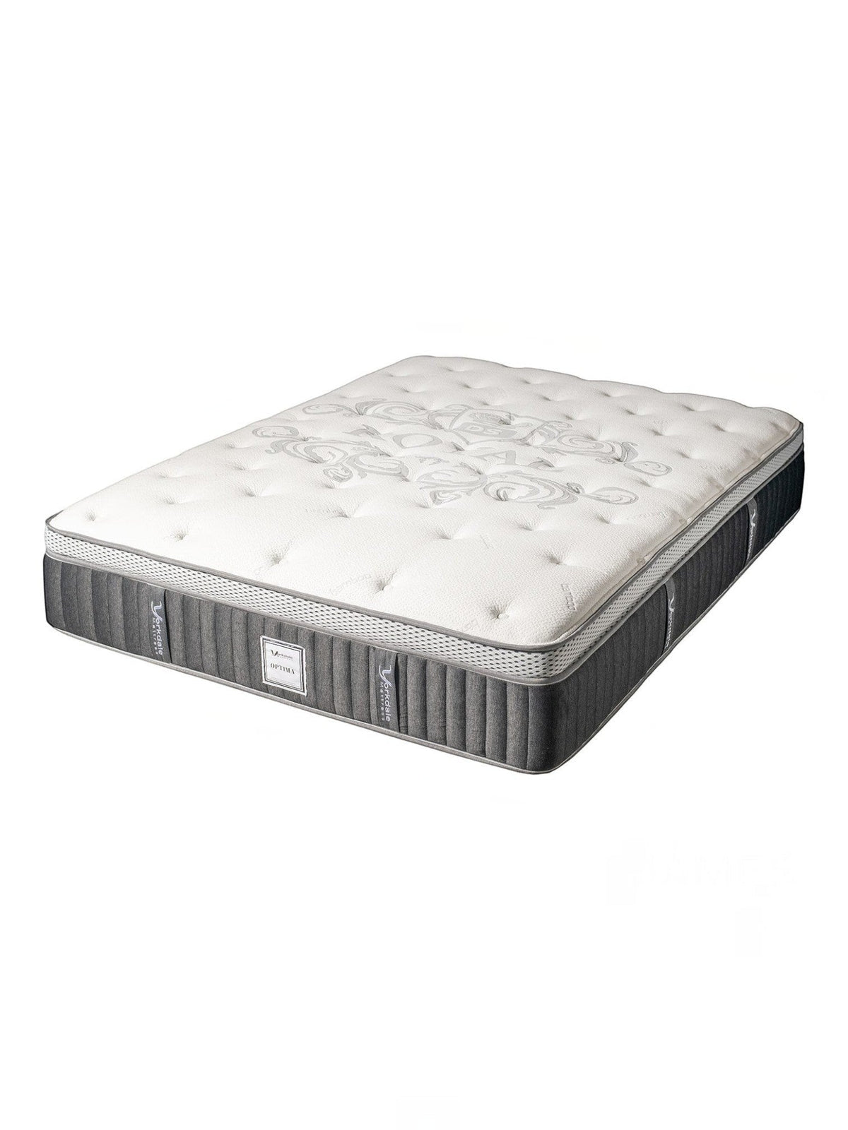 Matelas double Optima TOCO Meubles avec gel rafraîchissant, ressorts ensachés et tissu matelassé respirant.
