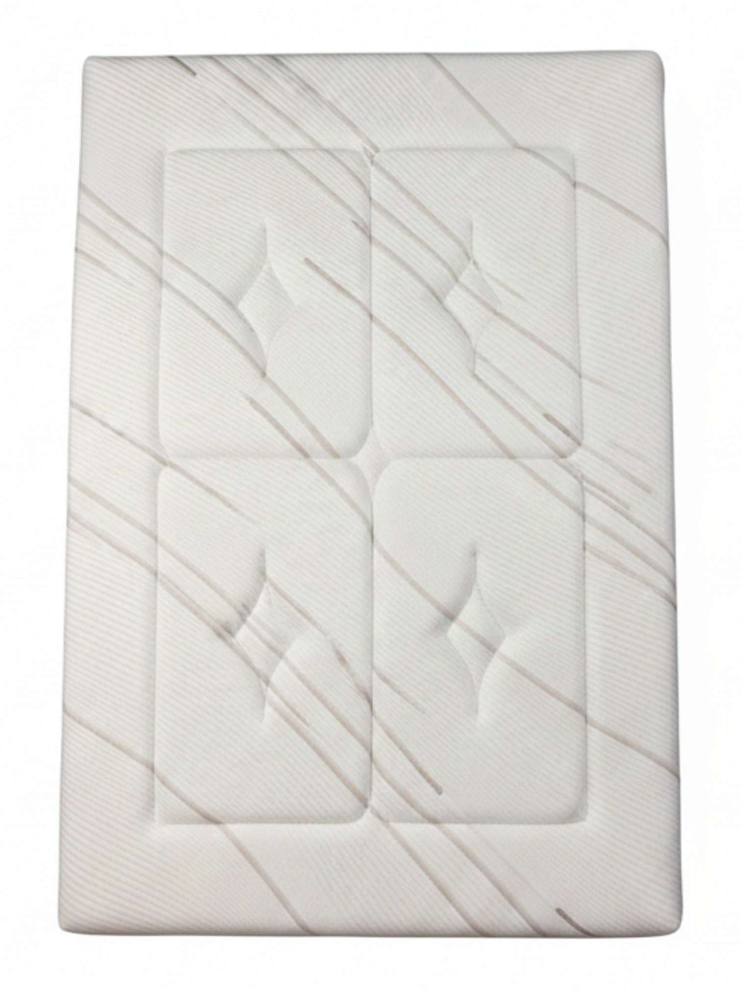 Matelas double Ultra Plush TOCO Meubles avec tissu rafraîchissant blanc et motif matelassé élégant