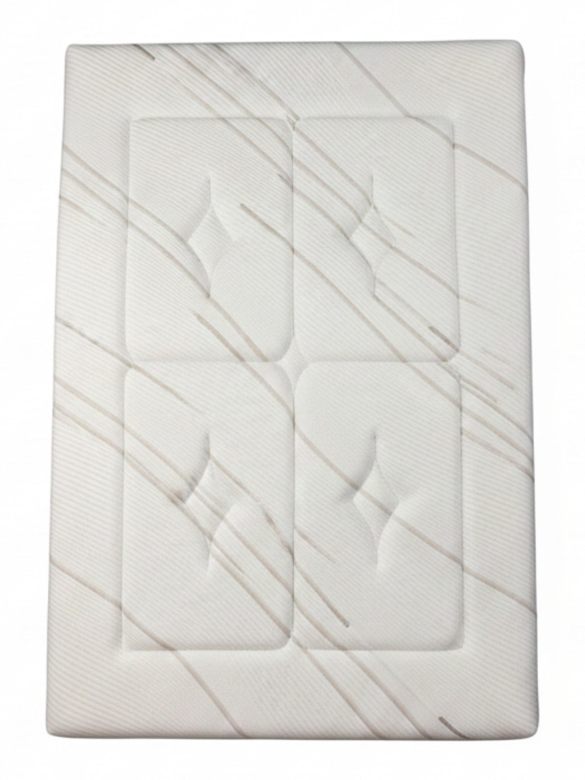 Matelas double Ultra Plush TOCO Meubles avec tissu rafraîchissant blanc et motif matelassé élégant