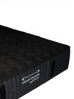 Matelas ferme Dream Shadow HD de TOCO Meubles avec tissu tricoté noir et capitonnage latéral vertical élégant