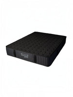 Matelas Dream Shadow HD très grand format de TOCO Meubles, réversible, ferme, avec tissu tricoté noir et capitonnage.