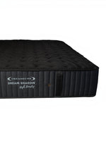 Matelas Dream Shadow HD noir de TOCO Meubles avec capitonnage latéral vertical et surface en tissu tricoté luxueux