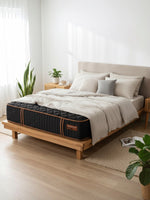 Matelas hybride ferme Copper Sleep XF de TOCO Meubles avec gel de cuivre, ressorts ensachés et contour renforcé.