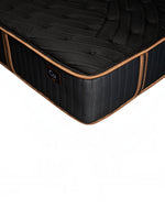 Matelas hybride TOCO Meubles Copper Sleep TT noir avec bordures cuivrées et finition matelassée élégante