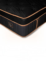 Matelas hybride TOCO Meubles Cu Sleep ET noir avec finition Euro Top et détails en cuivre élégants