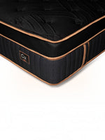 Matelas hybride TOCO Meubles Cu Sleep ET noir avec finition Euro Top et détails en cuivre élégants
