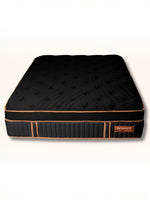 Matelas hybride TOCO Meubles Copper Sleep ET noir avec plateau Euro Top et détails cuivrés pour un confort ferme.