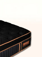 Matelas hybride TOCO Meubles Copper Sleep ET noir avec finition Euro Top et détails en cuivre sur les côtés