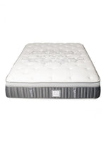 Matelas TOCO Meubles Optima XL avec ressorts ensachés, gel viscoélastique et tissu matelassé respirant blanc et gris