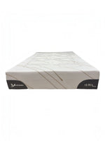 Matelas Ultra Medium TOCO Meubles en mousse avec tissu rafraîchissant blanc et détails gris sur les côtés