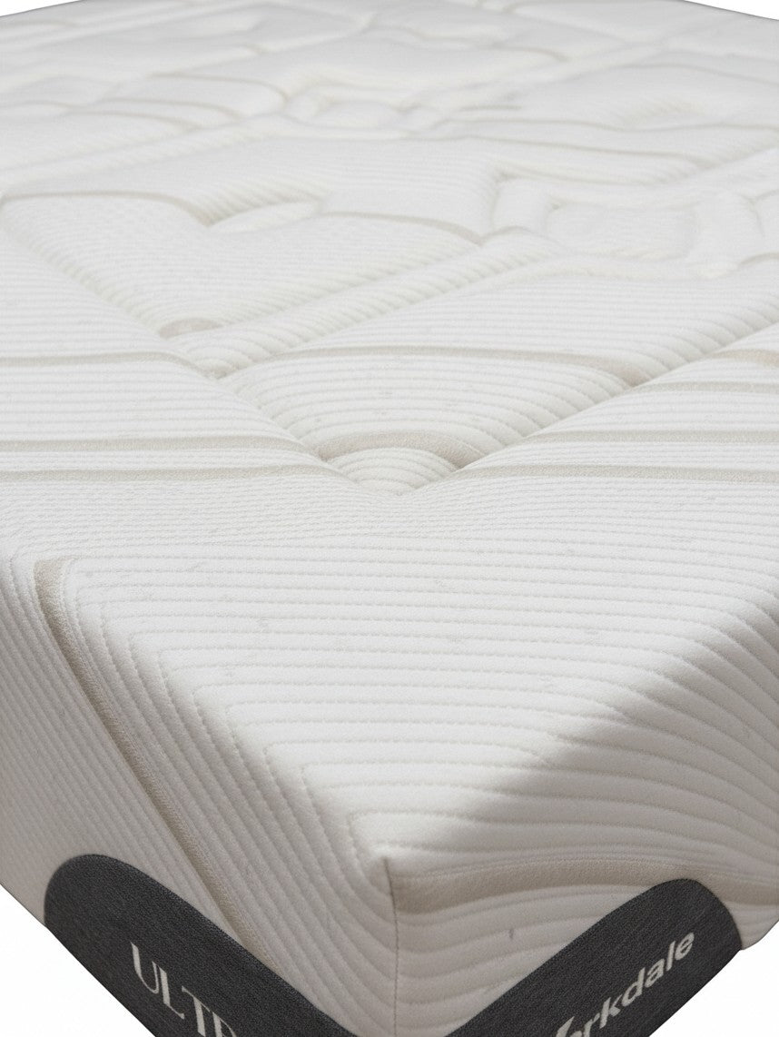 Matelas TOCO Meubles Ultra Medium blanc avec tissu rafraîchissant de luxe et surpiqûres détaillées