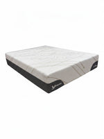 Matelas TOCO Meubles Ultra Medium avec mousse rafraîchissante et tissu de luxe blanc et gris