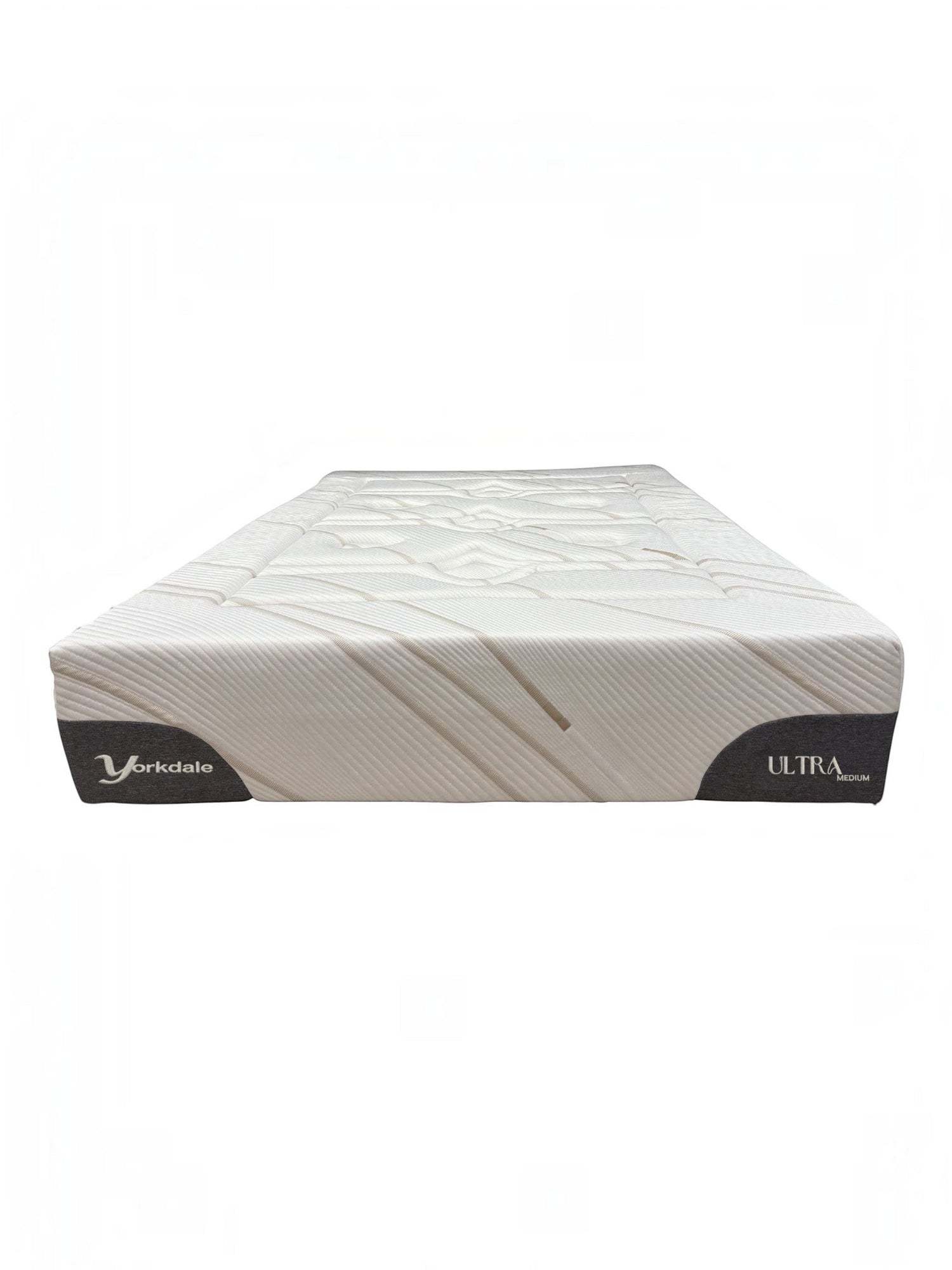 Matelas TOCO Meubles Ultra Medium avec tissu rafraîchissant blanc et détails gris sur les côtés