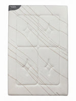 Matelas Ultra Plush très grand de TOCO Meubles avec tissu rafraîchissant blanc et motif matelassé élégant