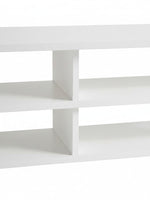 Meuble télé Velto 71 pouces de TOCO Meubles, étagères ouvertes blanches au design minimaliste et moderne