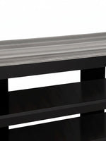Meuble télé Havi 42 pouces de TOCO Meubles avec plateau gris effet bois et structure noire moderne
