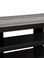 Meuble télé Havi 42 pouces de TOCO Meubles avec plateau gris effet bois et étagères noires modernes