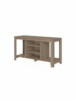 Meuble télé Belvo 48 pouces TOCO Meubles en bois au fini taupe avec étagères de rangement ouvertes