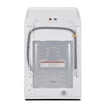TOCO Meubles MIDEA white top-load washing machine back view with hoses and water hookups