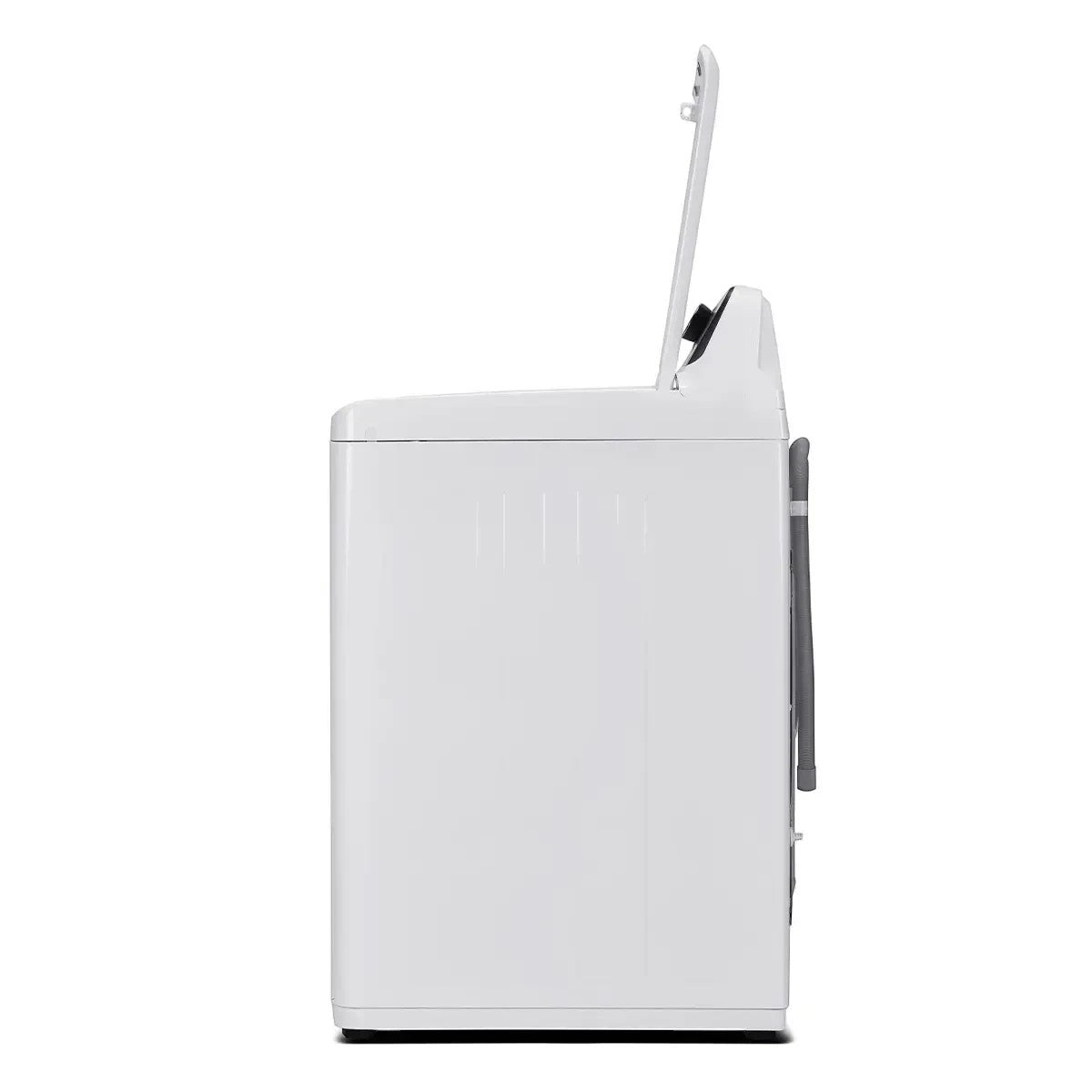 TOCO Meubles white MIDEA 5.2 cu ft top-load turbine washing machine with lid open
