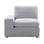 TOCO Meubles Modulaire Monaco, fauteuil d'angle gris clair en tissu, design contemporain.