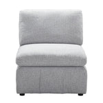 TOCO Meubles Modulaire Monaco gris clair, tissu, fauteuil d'angle confortable et reconfigurable.