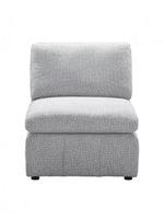 TOCO Meubles Modulaire Monaco gris clair, tissu, fauteuil d'angle confortable et reconfigurable.