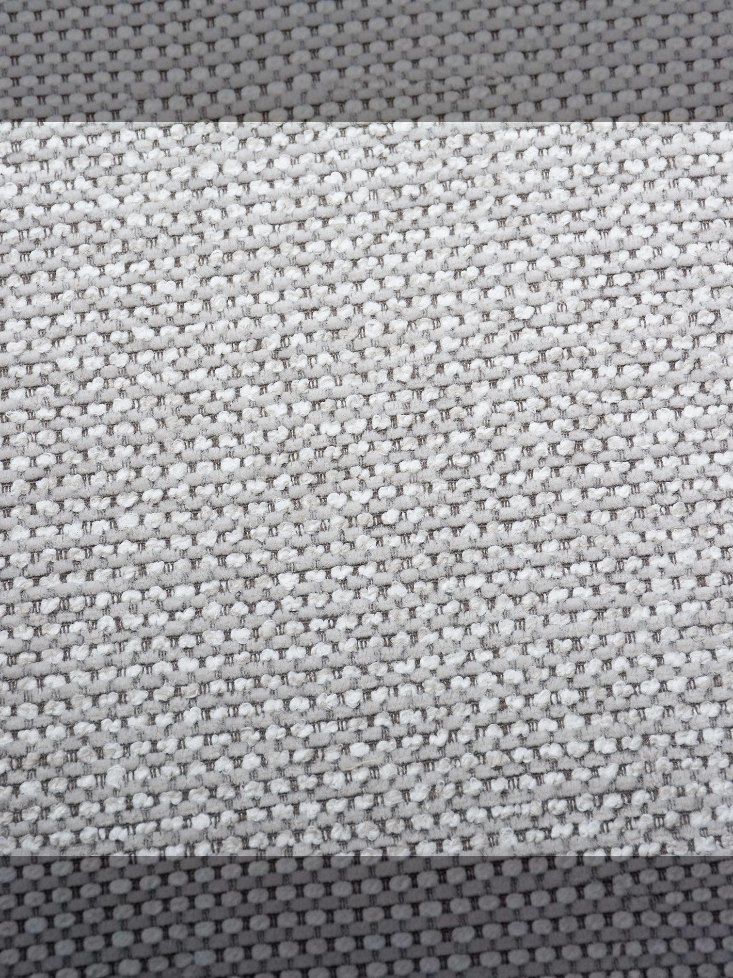 TOCO Meubles Modulaire Monaco, tissu texturé gris clair et blanc, 4 pièces, fauteuil d'angle.